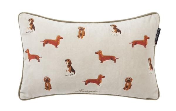 Lexington Kissenbezug Dogs beige/braun