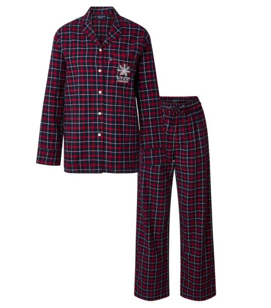 Lexington Pyjama Miranda Flanell Karo blau/rot