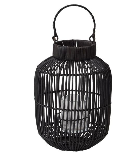 Lexington Laterne Rattan S schwarz